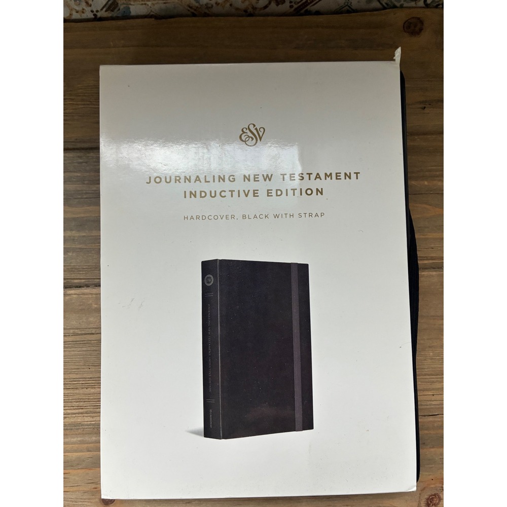 ESV Journaling New Testament Inductive Edition Hardcover Black with Strap